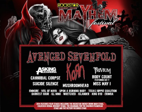 Rockster Mayhem Festival 2014 Tour Poster