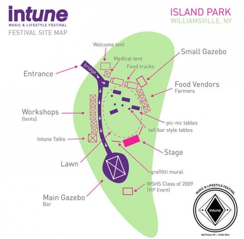 Map of the festival grounds