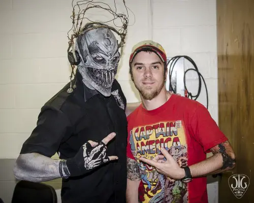 's Jeff Ayers and Mushroomhead's ST1TCH (Photo by Jim 'JT' Gilbert)