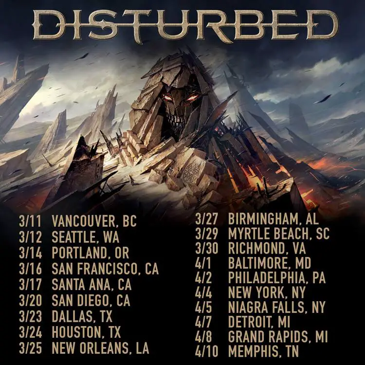 disturbed band tour