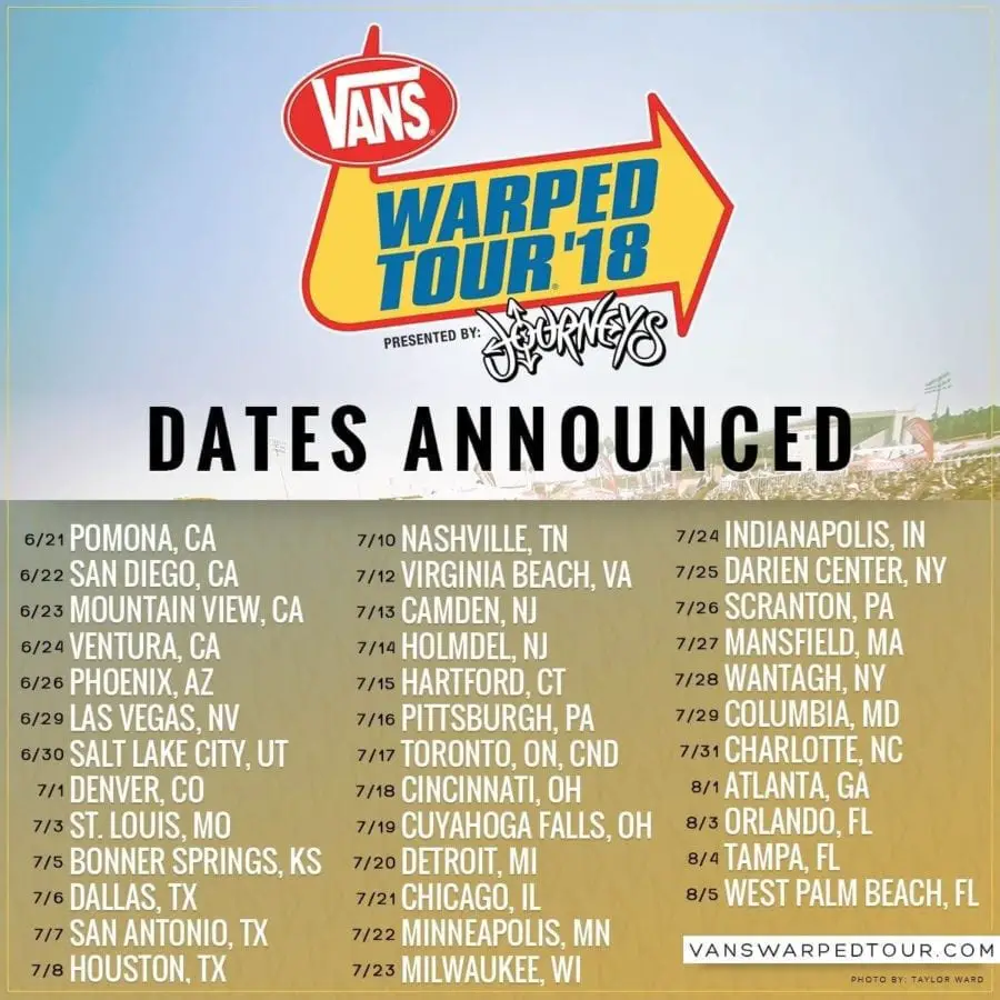 vans warped tour 2019 lineup
