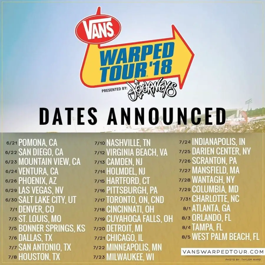 vans warped tour 2019 website