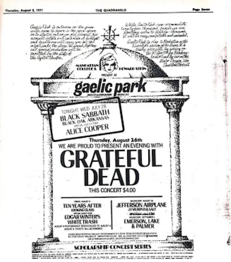 grateful Dead Gaelic Park