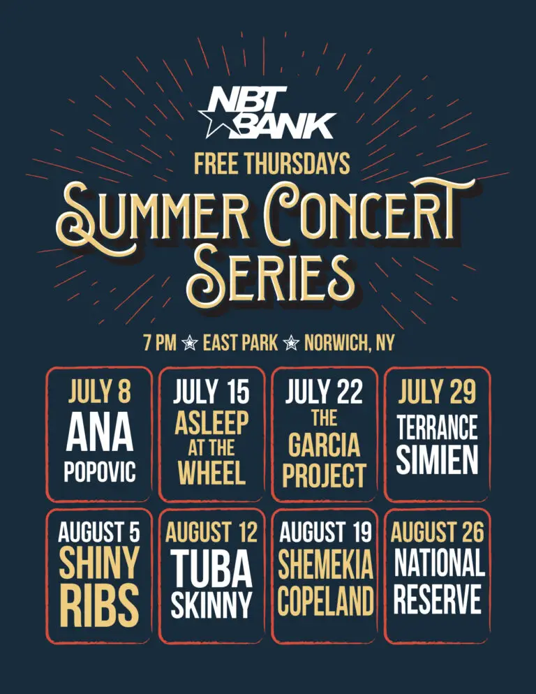 NBT Bank Summer Concert Series in Norwich Kicks Off NYS Music