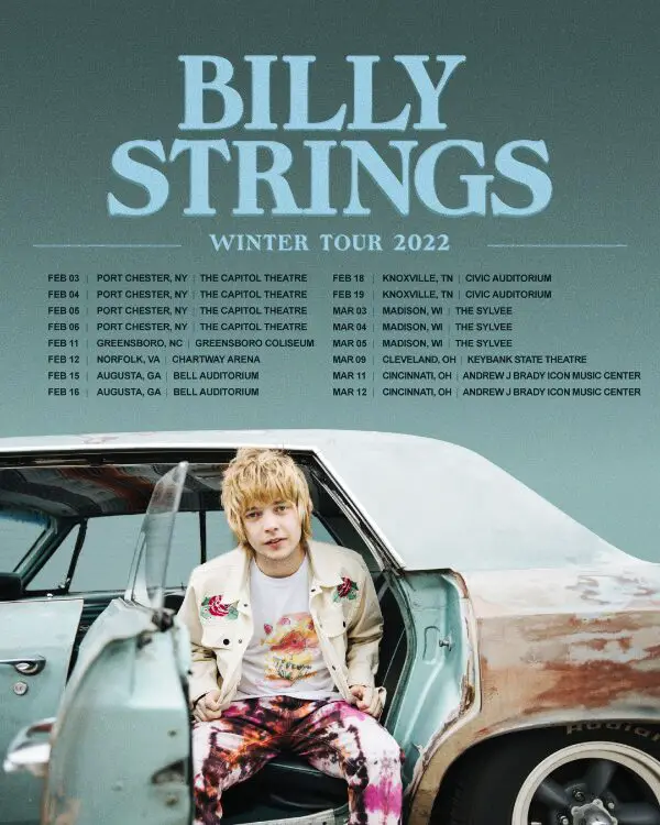 Billy Strings Reveals 2022 Tour Dates, 4night Run at Capitol Theatre