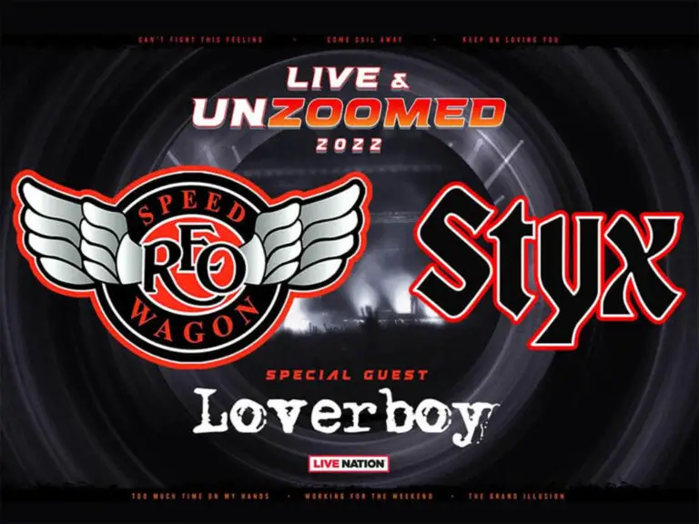 REO speedwagon and Styx CoHeadline 2022 Summer Tour, with shows at