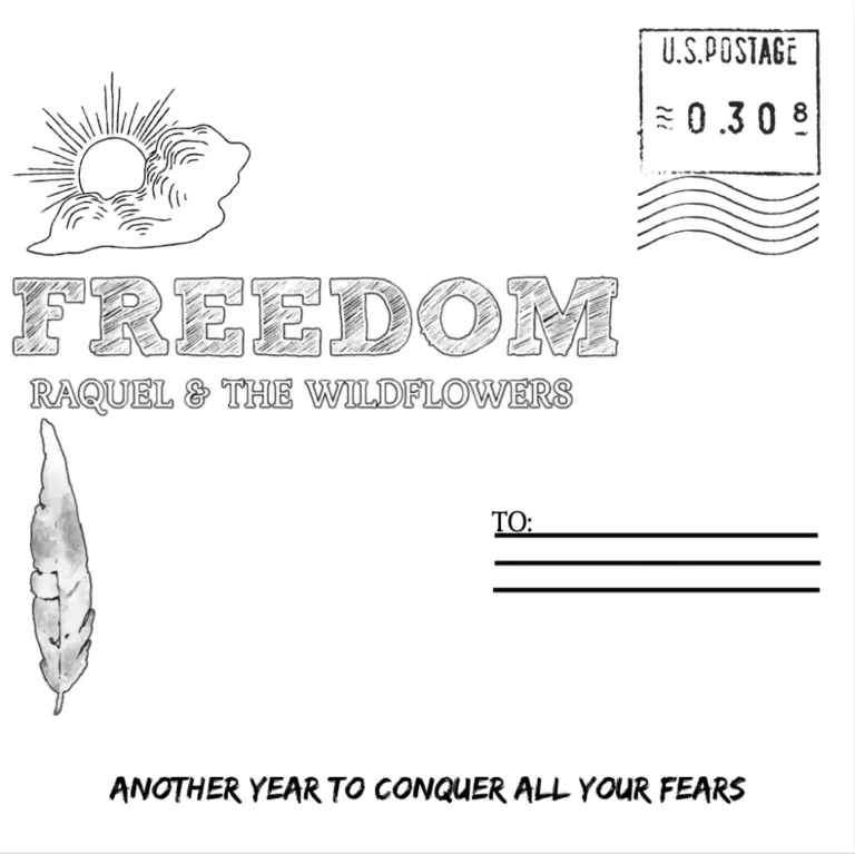 The cover art for the single "Freedom" from Raquel and The Wildflowers