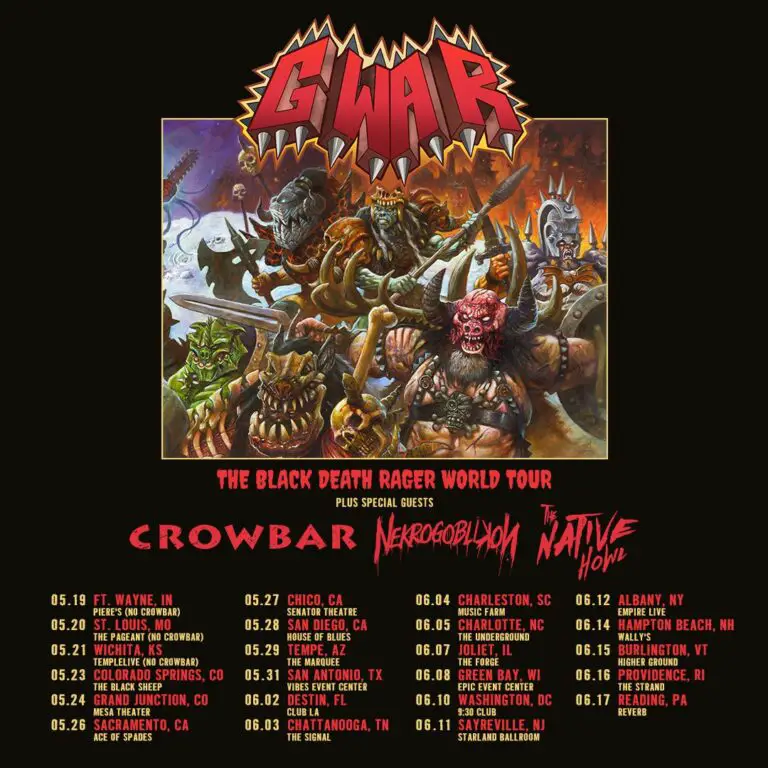 GWAR “THE BLACK DEATH RAGER WORLD TOUR”