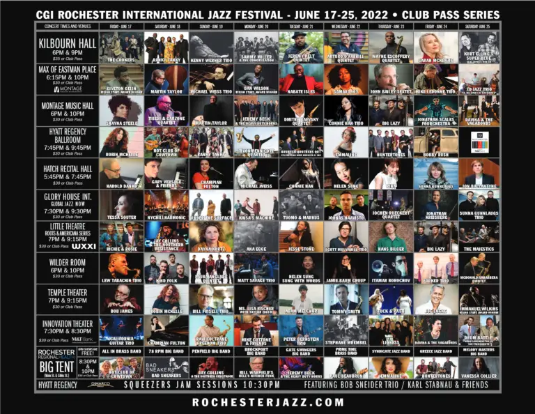 Rochester International Jazz Festival Announces 2022 Lineup