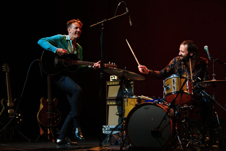 Buck Meek and James Krivchenia of Big Thief at Kings Theatre. Photo by Lindsay Brown
