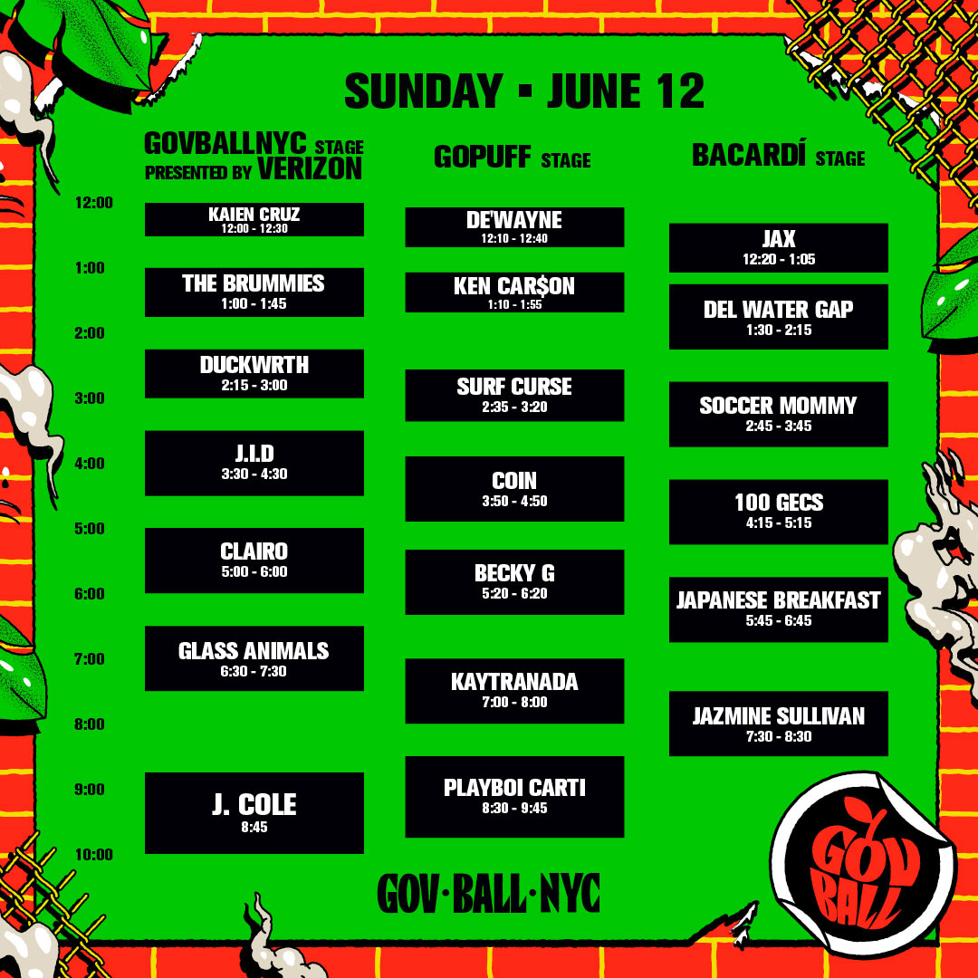 Governors Ball 2022 Schedule and Stages Announced