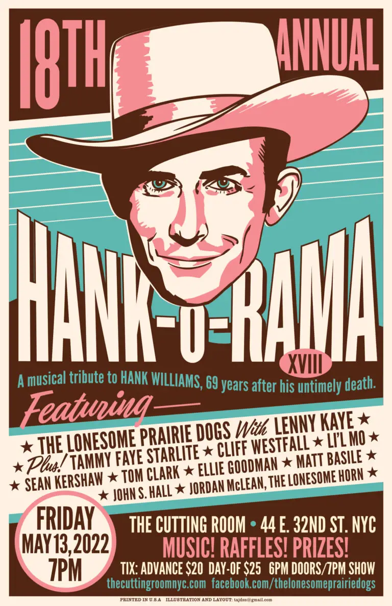 Hank-O-Rama Celebration in NYC May 13th