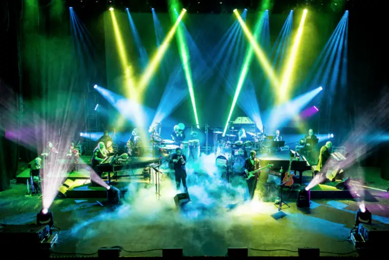 Mannheim Steamroller in concert with special effects.