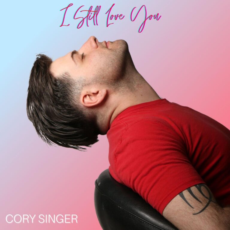 Cory Singer leaning back looking up on his new single cover.
