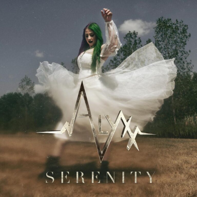 ALYXX in a white dress in a field for her single cover art.