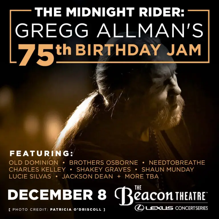 Greg Allman 75th Birthday Tribute At Beacon Theatre December 8th