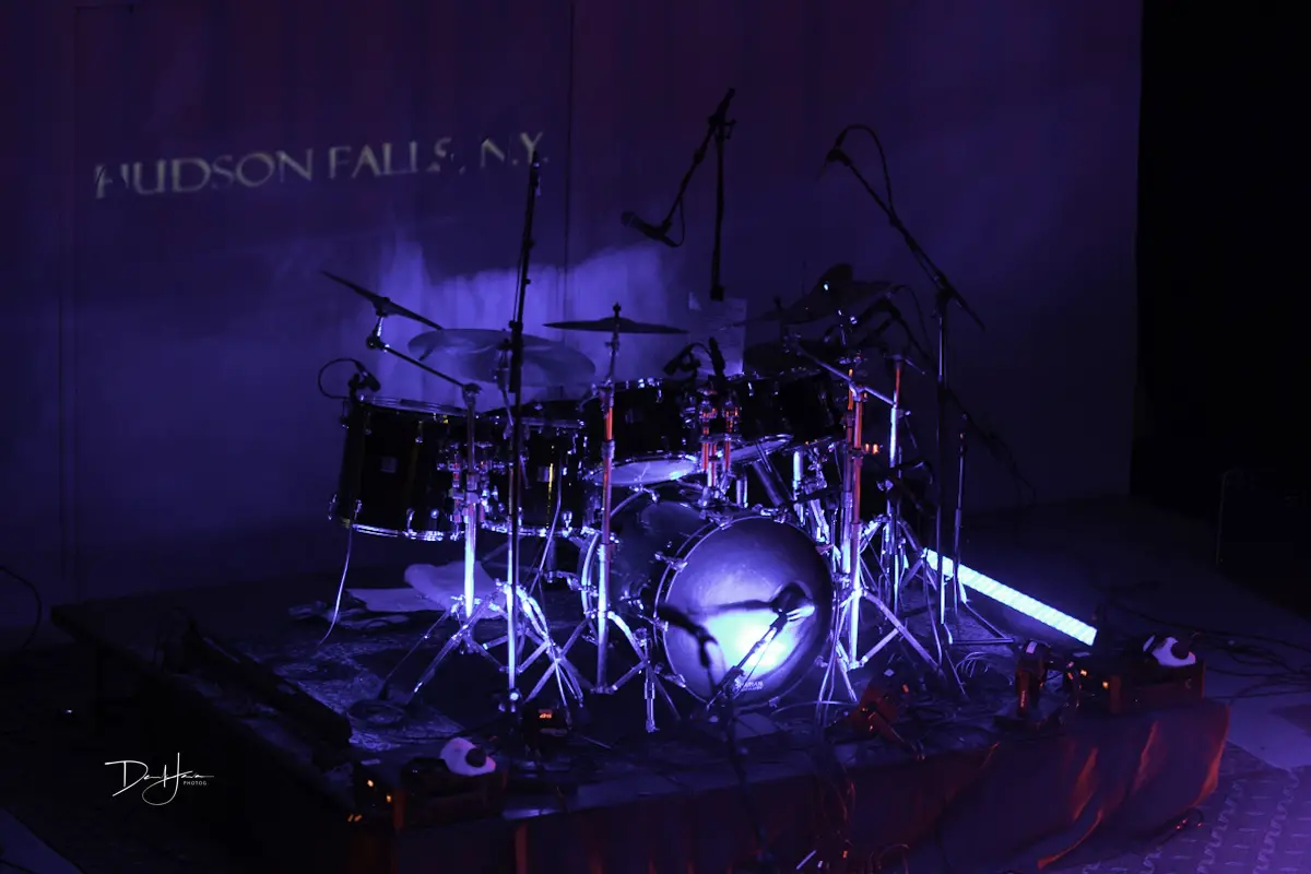 Dan Martier's drums at the Strand Theater. Photo by Derek Java.