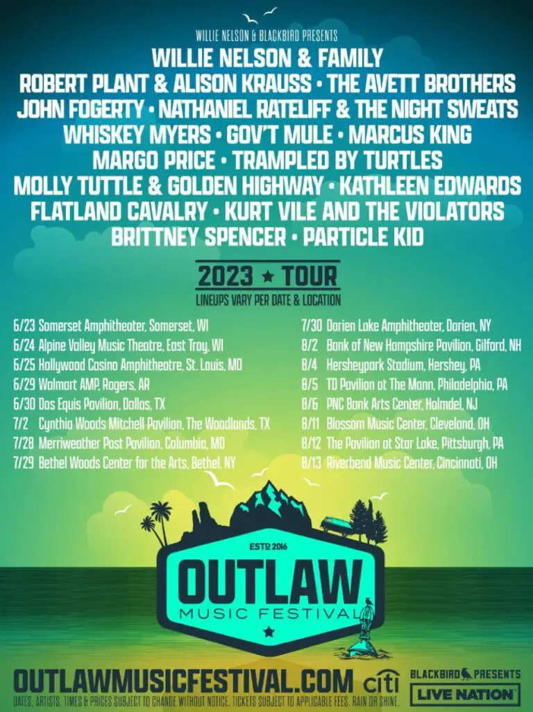 Willie Nelson's 2023 Outlaw Music Festival 2023 Biggest to Date