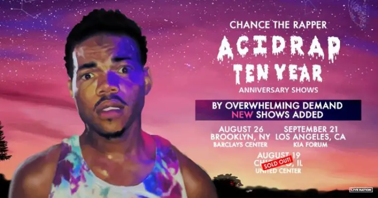 Chance The Rapper announces Acid Rap anniversary tour.