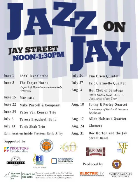 Schenectady's Jazz on Jay Returns For The Summer of 2023