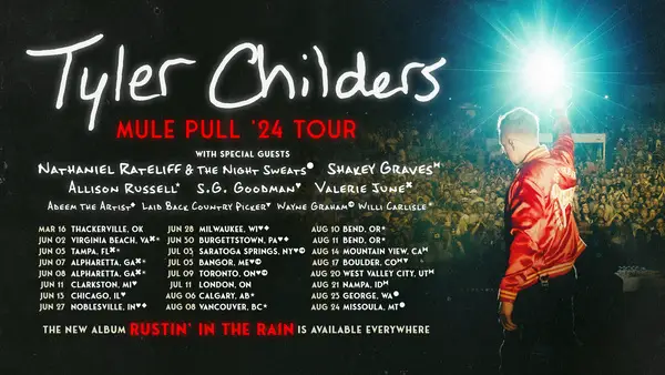 Tyler Childers tour page with dates listed