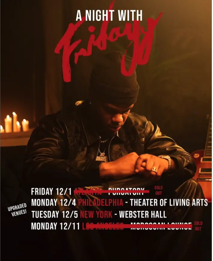 Fridayy to perform at Webster Hall