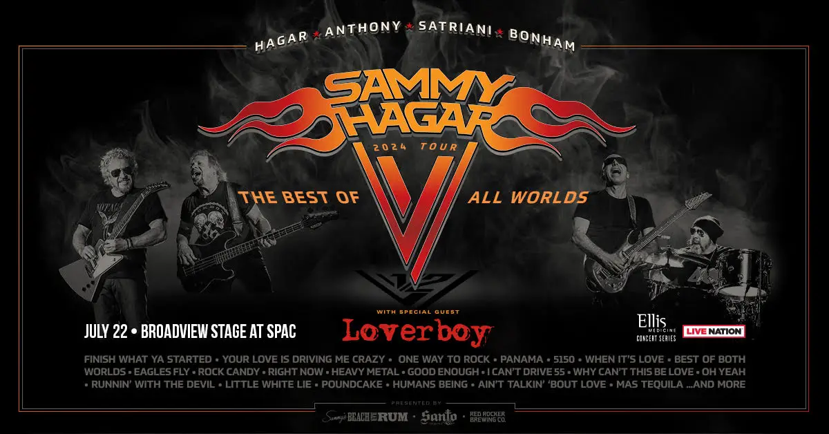 Sammy Hagar will Drive 55 to SPAC with "The Best of All Worlds" Tour