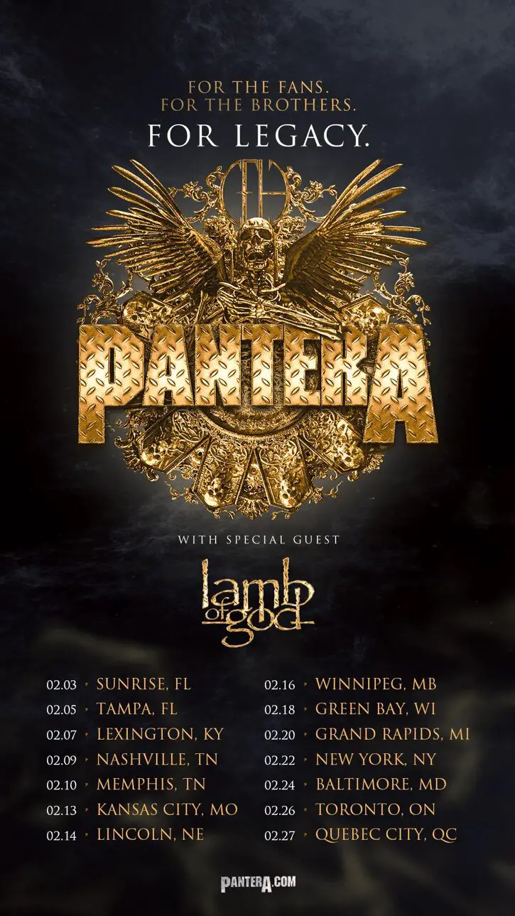 Pantera Upcoming Tour Dates