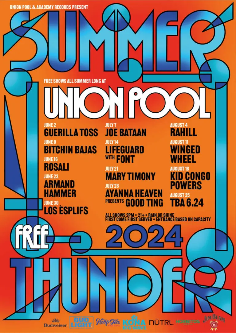 The official 2024 Summer Thunder poster featuring the season's artist lineup