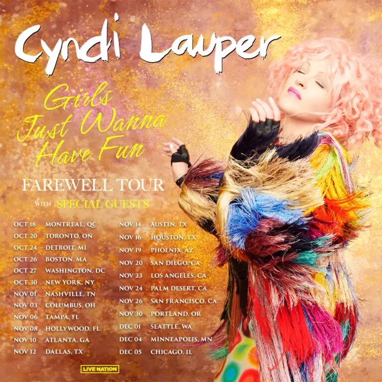 Cyndi Lauper's Girls Just Wanna Have Fun tour
