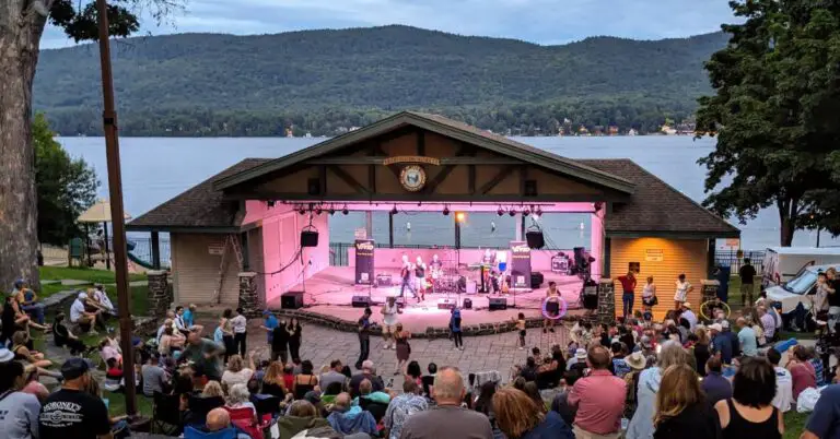 The Lake George Village Bandstand before the fire