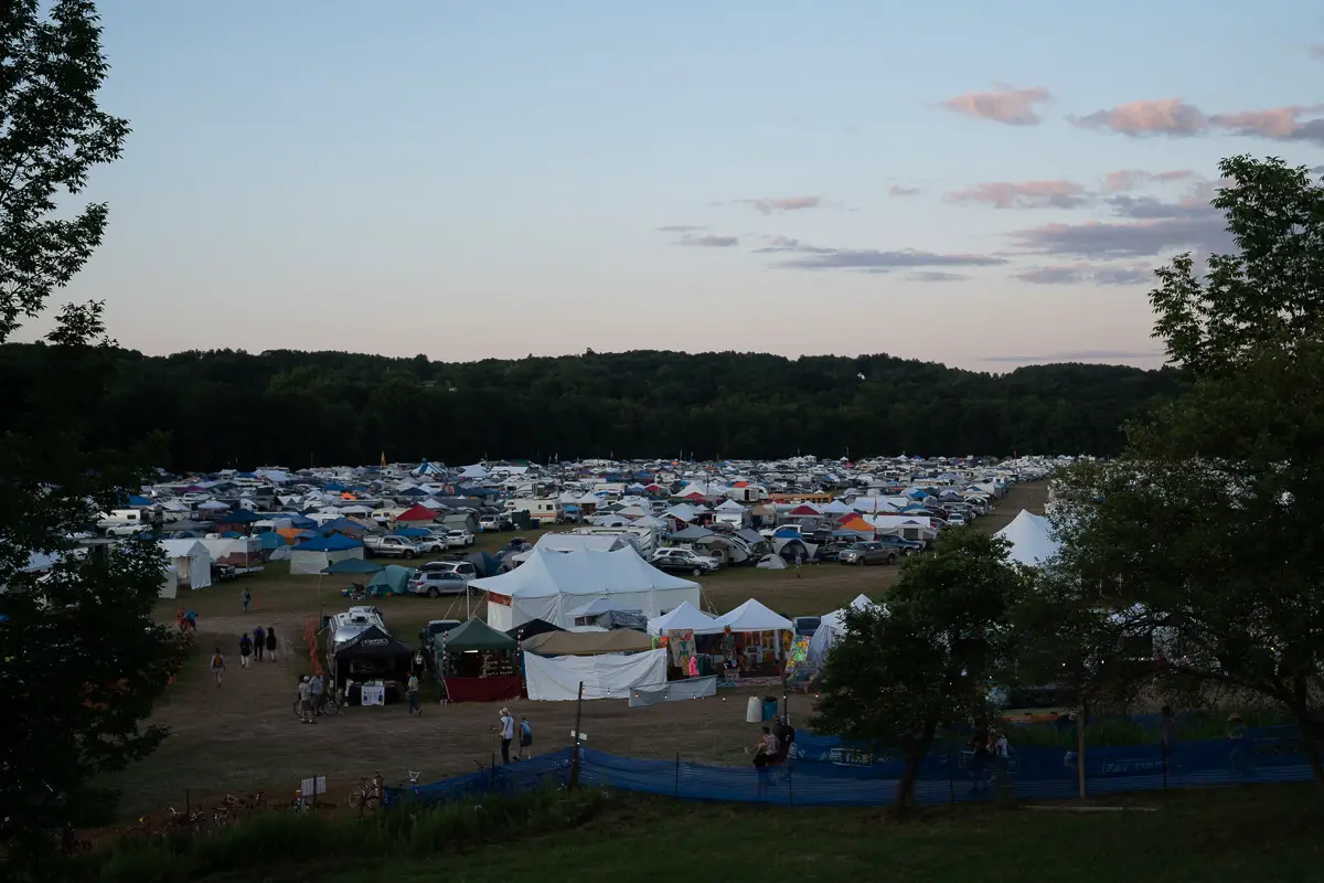The Camping lot at Grey Fox Bluegrass Festival