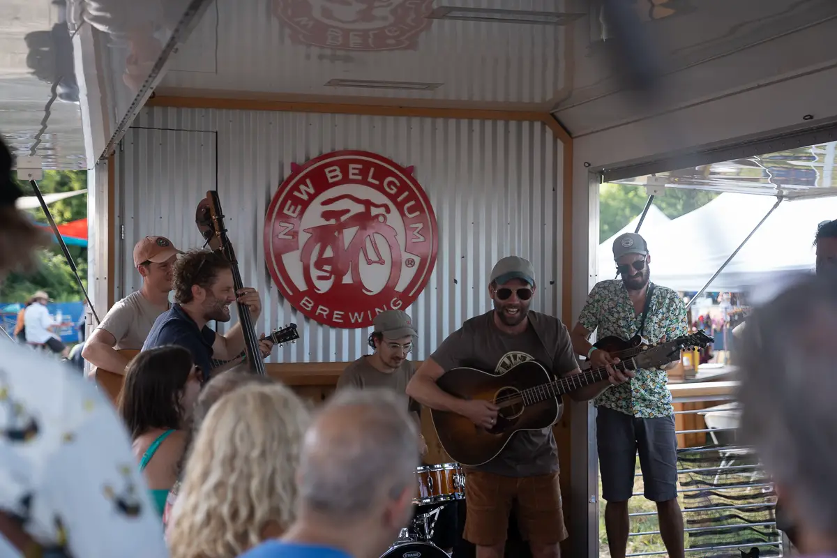 The Clements Brothers on the Gig Rig stage at Grey Fox Bluegrass Fest