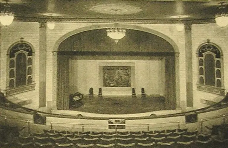 The Town Hall, where Dylan performed his first large concert. Featured in A Complete Unknown