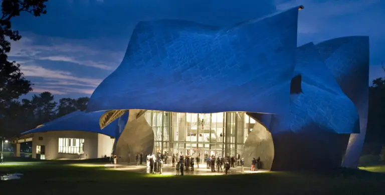 picture of fischer center at the bard at night Bard Music Festival