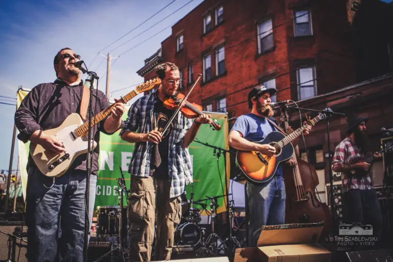 A photo of the band The North & South Dakotas performing. The Park Theater Foundation