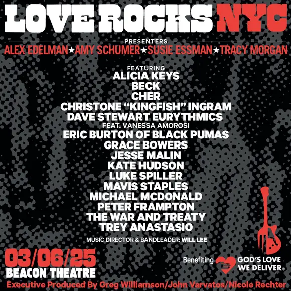Official lineup for Love Rocks NYC.