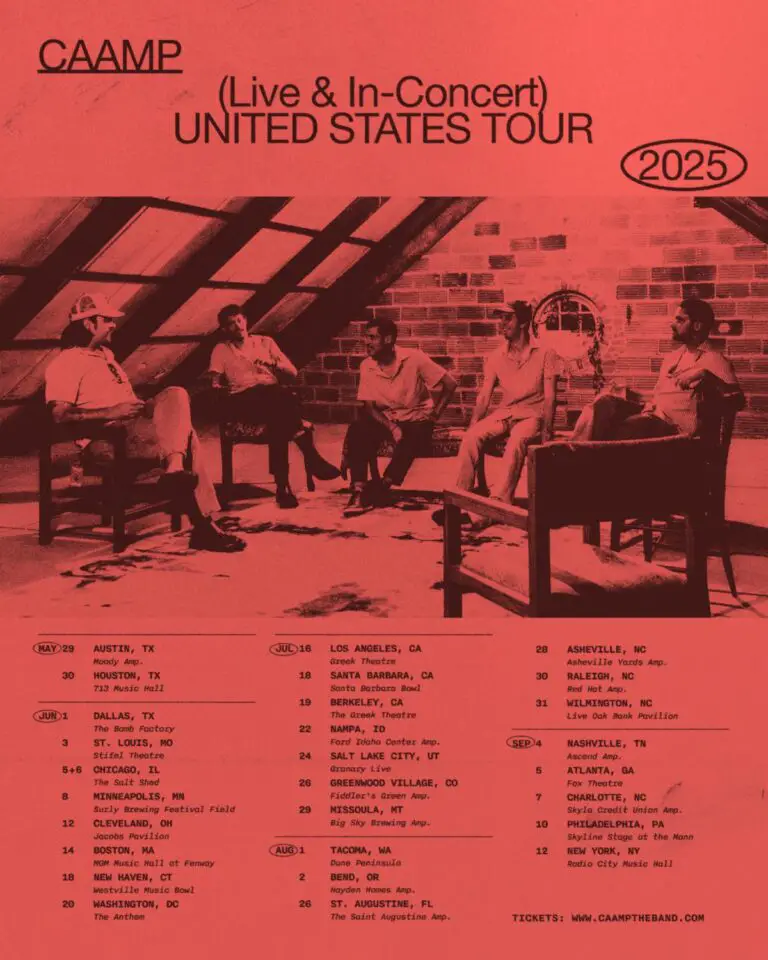 Caamp official tour poster 2025