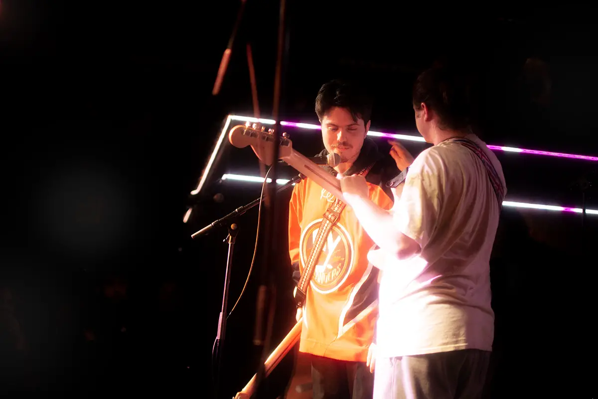 singer and guitarist of oolong, opening for heart to gold in brooklyn's elsewhere