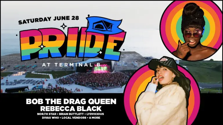 Pride at Terminal B with Bob the Drag Queen and Rebecca Black