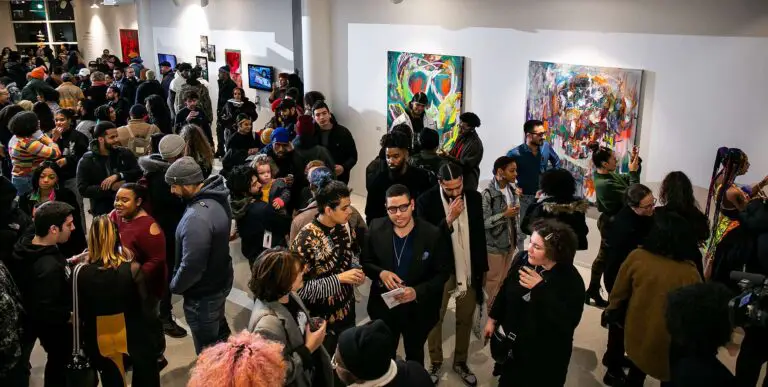 Audience gathers at Longwood Art Gallery