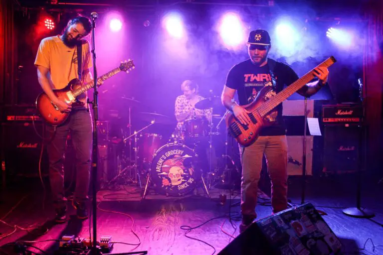 Members of Dive Brake performing on stage
