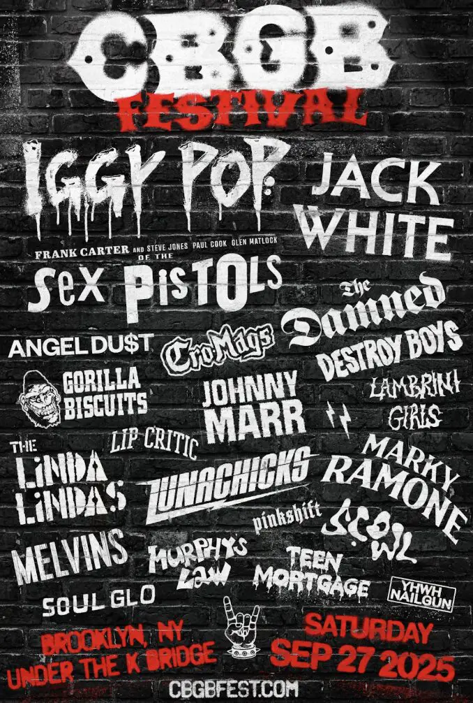 CBGB Festival poster with lineup