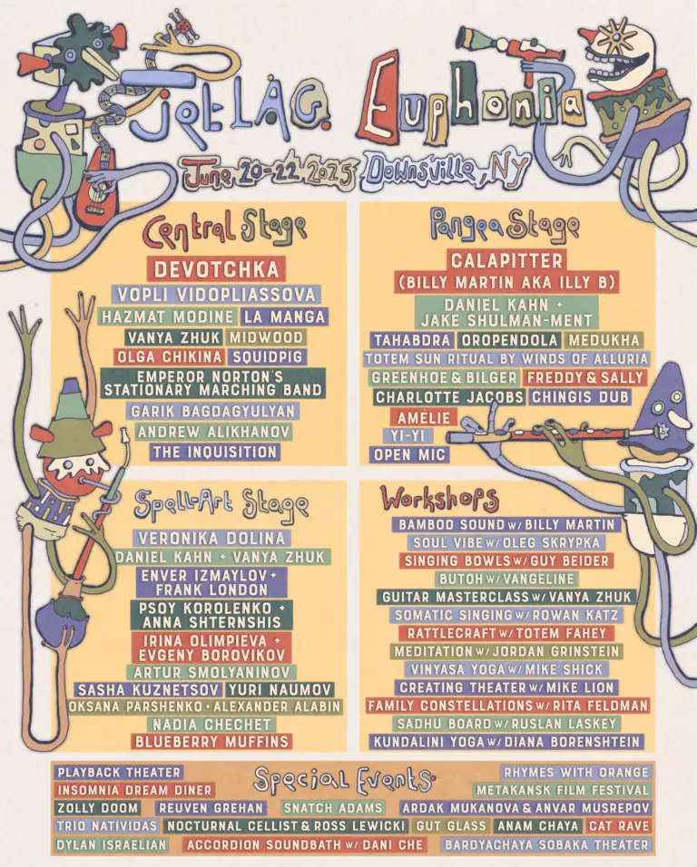 JetLAG festival lineup poster