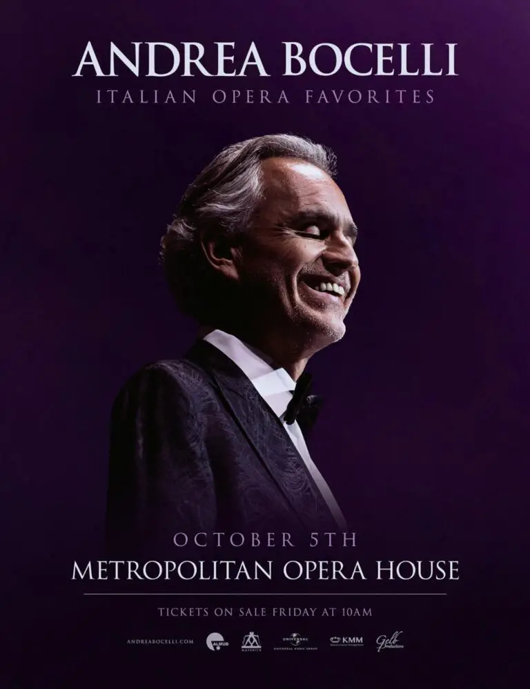 Poster for Andrea Bocelli The Met show