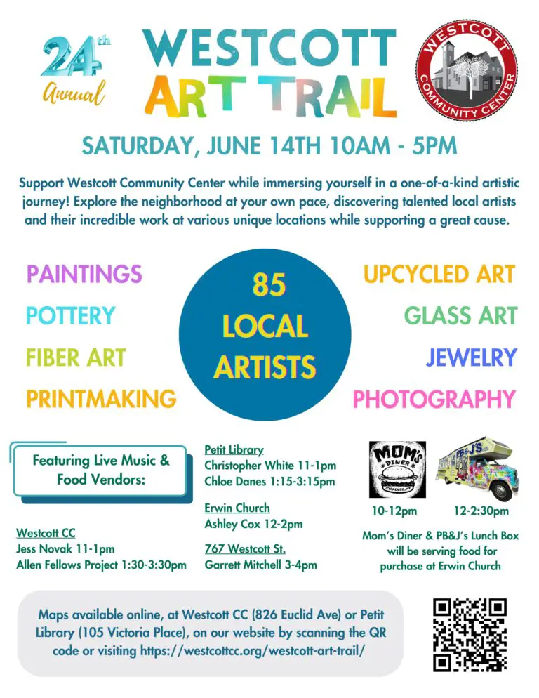 poster for the 24th annual westcott art trail