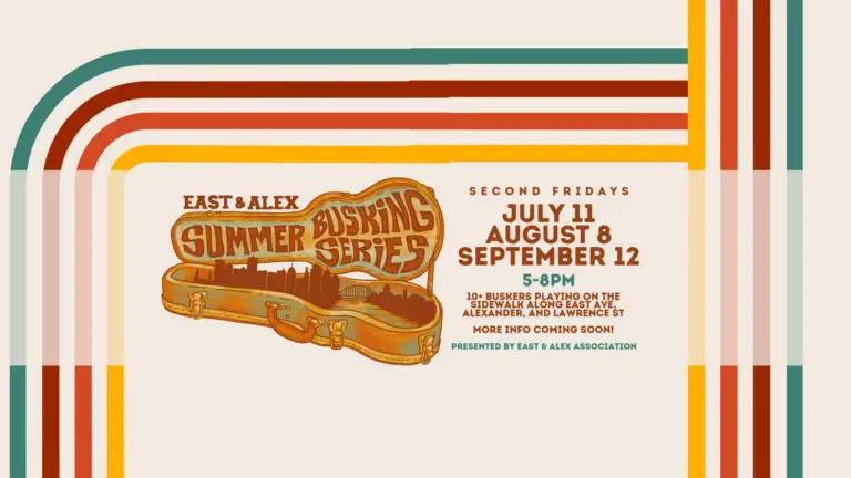 east & alex summer busking series poster