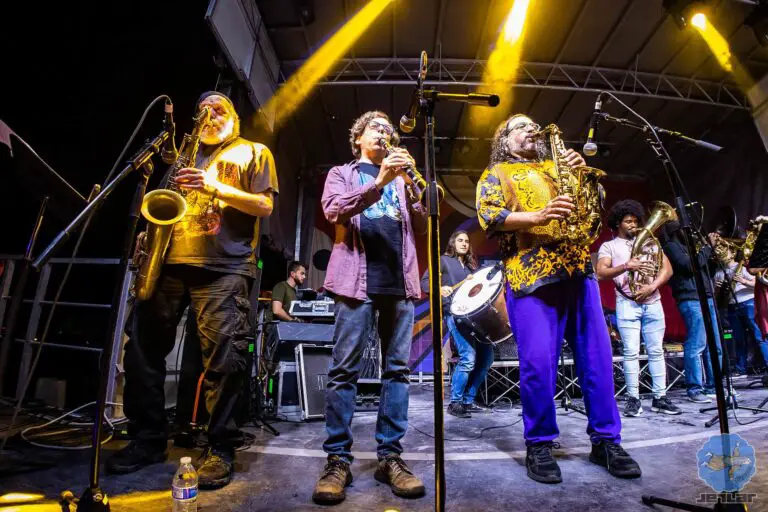 Hazmat Modine performing on Central Stage