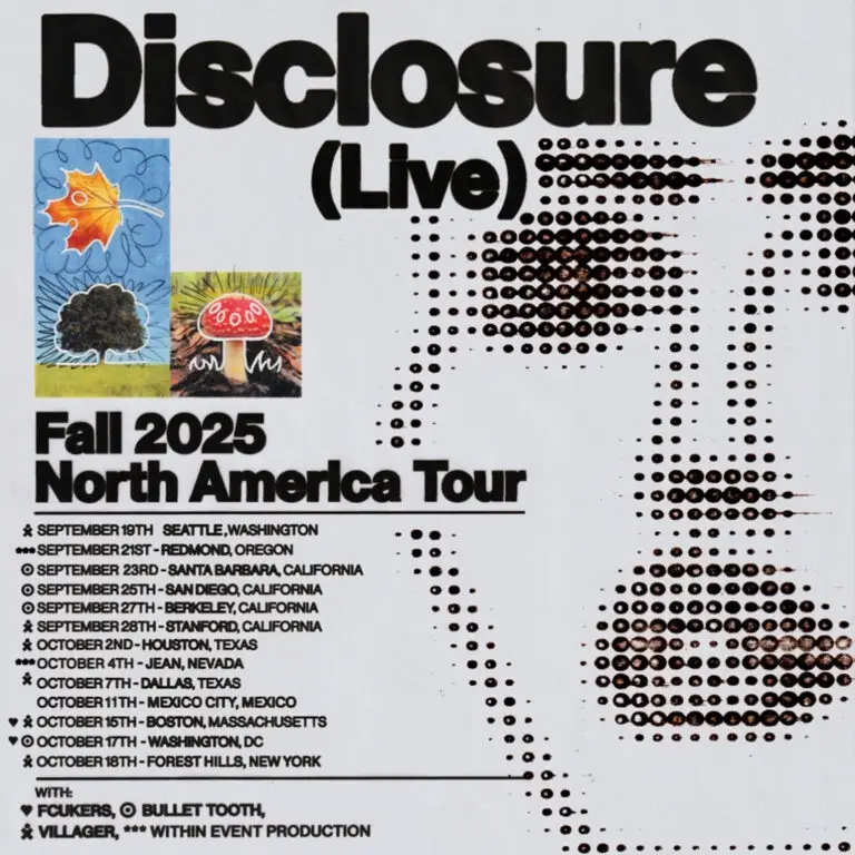 Disclosure (Live) Fall 2025 North American Tour Poster