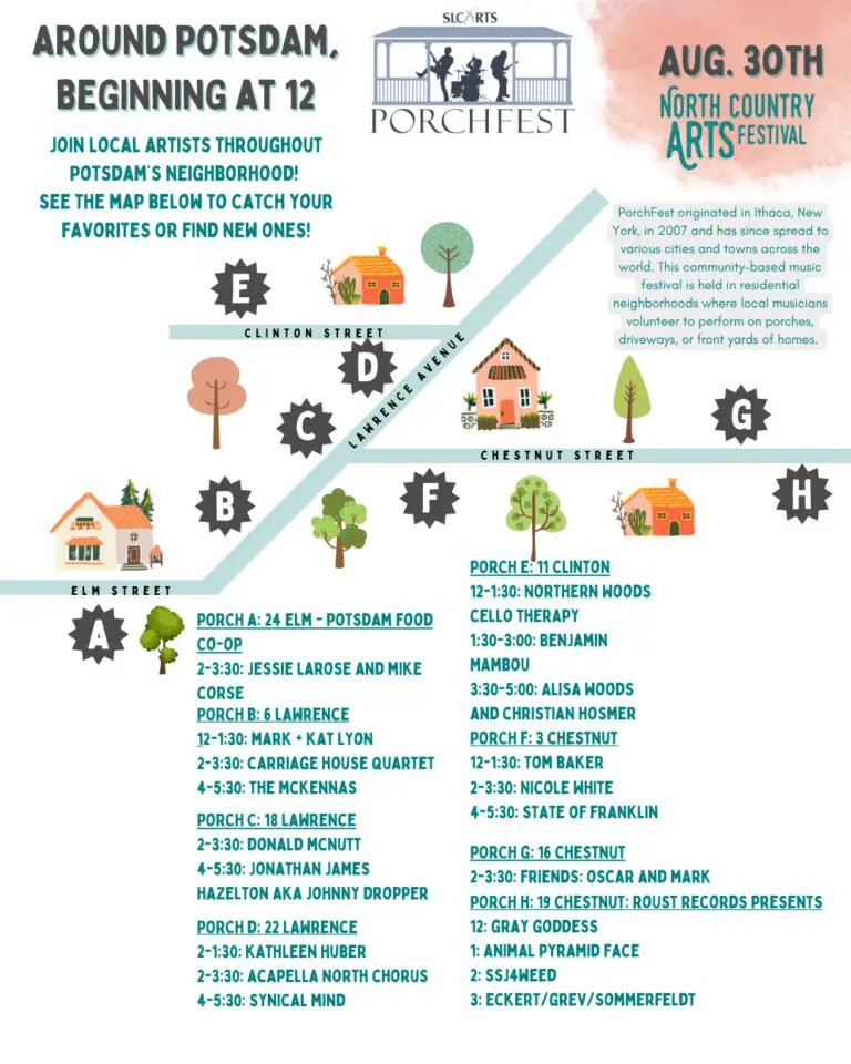PorchFest information and route